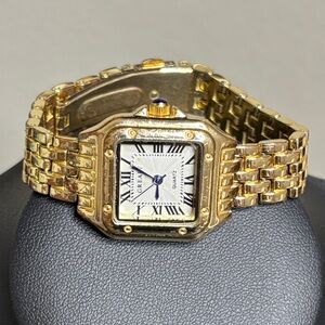 Grealy Classic Gold Watch WORKING with Blue Accent